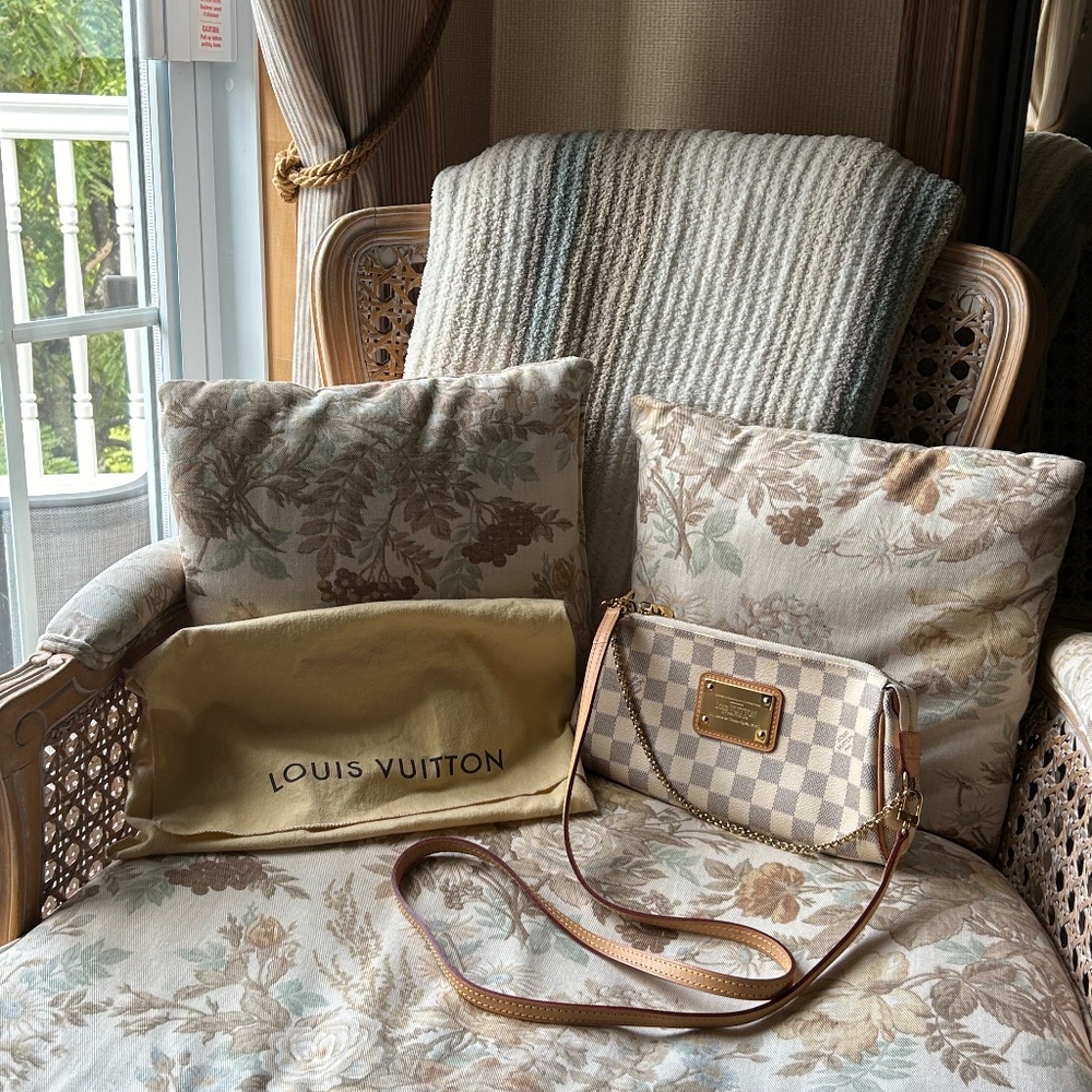 Sac à main Louis Vuitton Eva Damier Azur